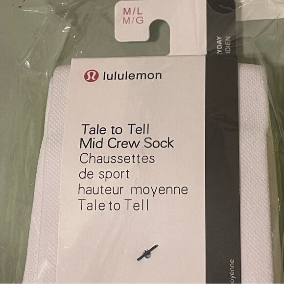 Lululemon Tale to Tell Mud Crew Socks NWT 7.5-10 - Picture 4 of 6